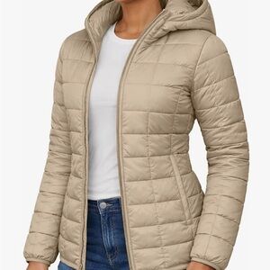 Women's White Quilted Jacket